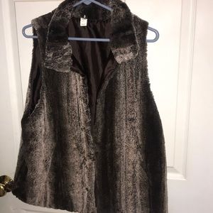 Faux fur vest